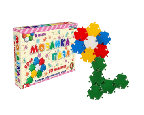 Детская мозаика-пазл №6 1-147, 70 деталей ?60мм