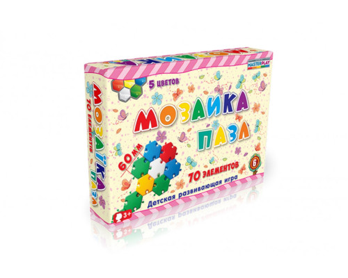 Детская мозаика-пазл №6 1-147, 70 деталей ?60мм