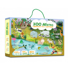 Дитяча навчальна гра з багаторазовими наклейками "ZOO Абетка" (КП-005) KP-005 укр. мовою