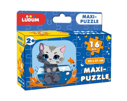 Дитячі пазл "Котик 1" Maxi-Puzzle ME5032-02, 16 елементів 23х21 см