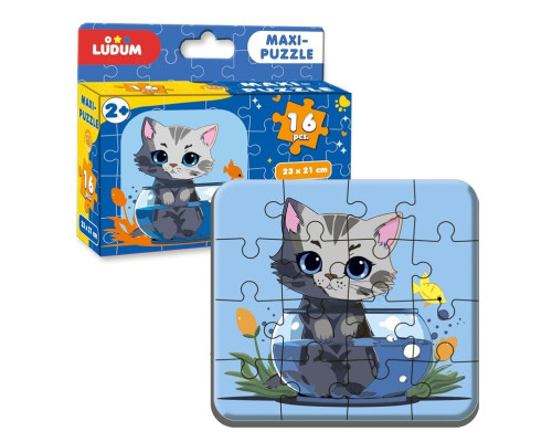 Дитячі пазл "Котик 1" Maxi-Puzzle ME5032-02, 16 елементів 23х21 см