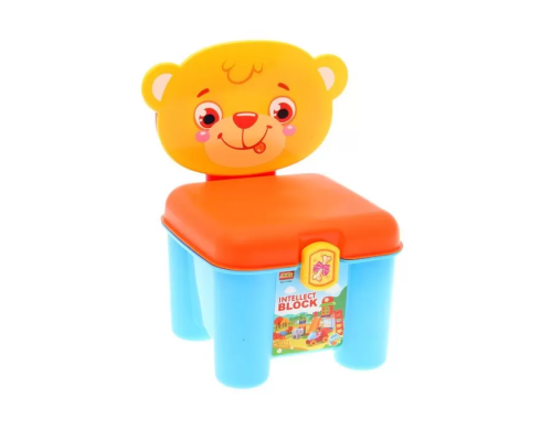 Дитячий конструктор для малят (46 деталей) 3166A у валізі-стільці  Ведмедик