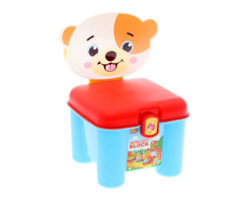 Дитячий конструктор для малят (46 деталей) 3166A у валізі-стільці  Песик