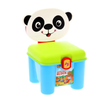 Детский конструктор для малышей (46 деталей) 3166A в чемодане-стульчике Пандочка