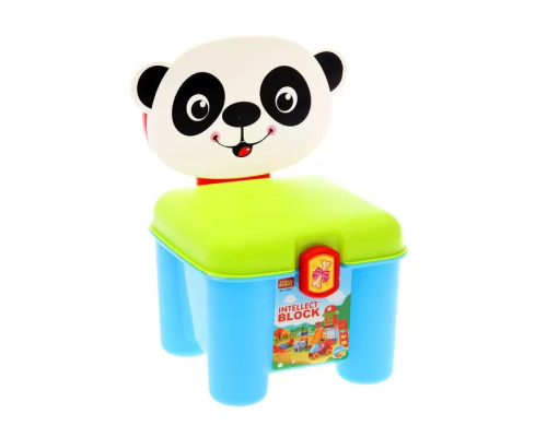 Дитячий конструктор для малят (46 деталей) 3166A у валізі-стільці  Пандочка