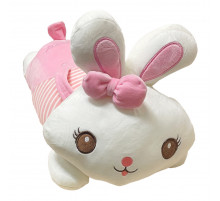 Дитяча м'яка іграшка "Зайка" L1122(Pink) іграшка з пледом, розмір 60 см
