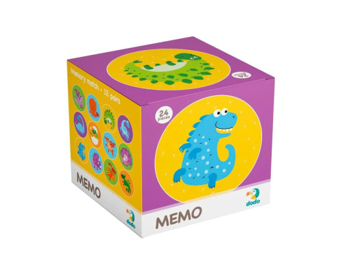 Дитяча настільна гра мемо "Динозаври" DoDo 300142, 24 фішки