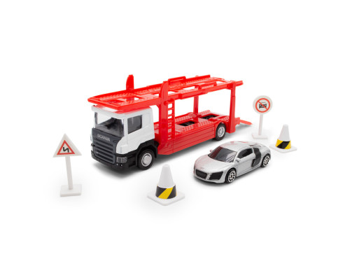 Ігровий набір автомоделей "Автоперевізник Sсania" 250430U масштаб 1:64