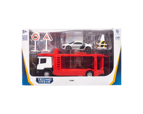 Ігровий набір автомоделей "Автоперевізник Sсania" 250430U масштаб 1:64