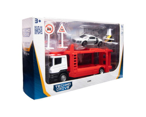 Ігровий набір автомоделей "Автоперевізник Sсania" 250430U масштаб 1:64