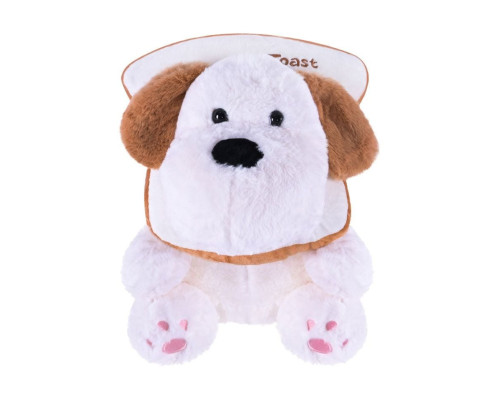 Дитяча м'яка іграшка "Песик" C46609 з тостом, розмір 24 см