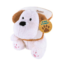 Дитяча м'яка іграшка "Песик" C46609 з тостом, розмір 24 см