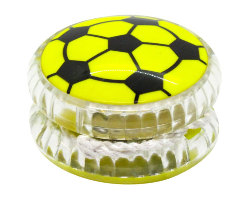 Дитяча іграшка Йо-йо "Футбольний м'яч" М 5641(Yellow) 5,5 см, світло