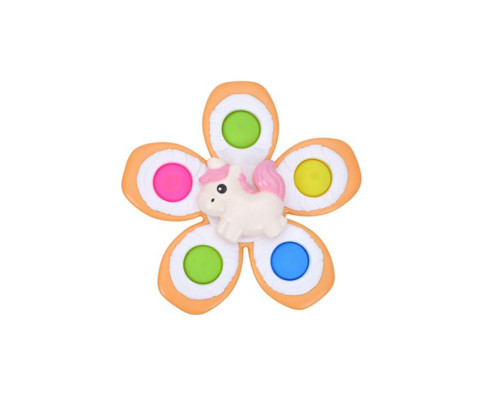 Детская погремушка-спинер с мягкими кнопками "Единорог" GZ-05-3
