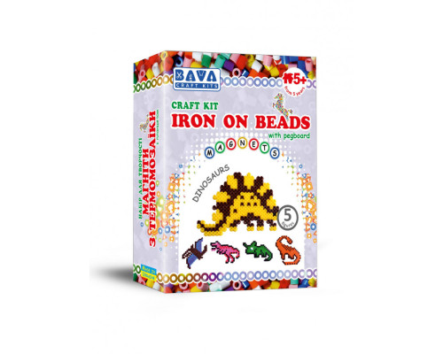 Дитячий набір для творчості. Магніти з термомозаїки "Динозаври" (ТМ-001) TM-001, 5 фігур