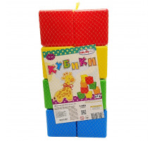 Детские пластиковые кубики 1-060, 16 штук, 4 цвета