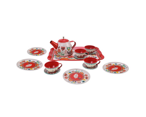 Детский набор посуды Tea set 620-C5 металл, 14 предметов