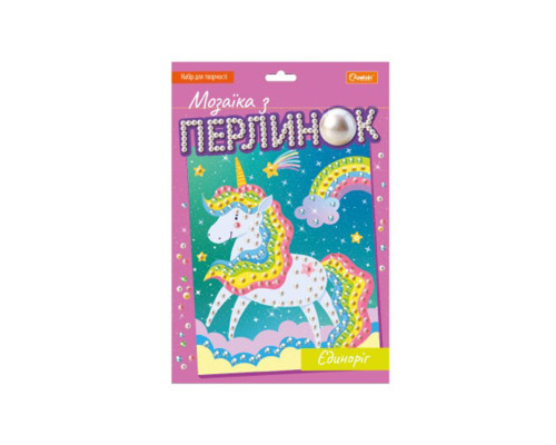 Детский набор для творчества "Мозаика из жемчуга единорог" НТ-38-03