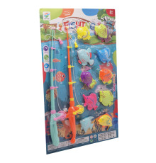 Рыбалка на магните 3067-108(Turquoise-Orange) 2 удочки, 10 разноцветных рыбок