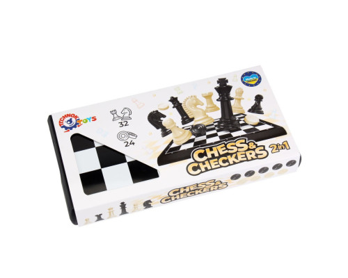 Іграшка "Набір настільних ігор Шахи-Шашки ТехноК", арт. 9079TXK, 2 в 1