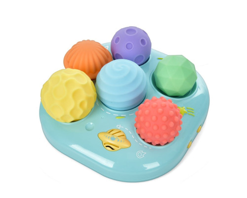 Детская Развивающая «Текстурные Мячики» 35179M 6 штук, музыка, свет