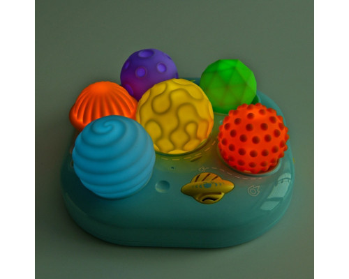 Детская Развивающая «Текстурные Мячики» 35179M 6 штук, музыка, свет