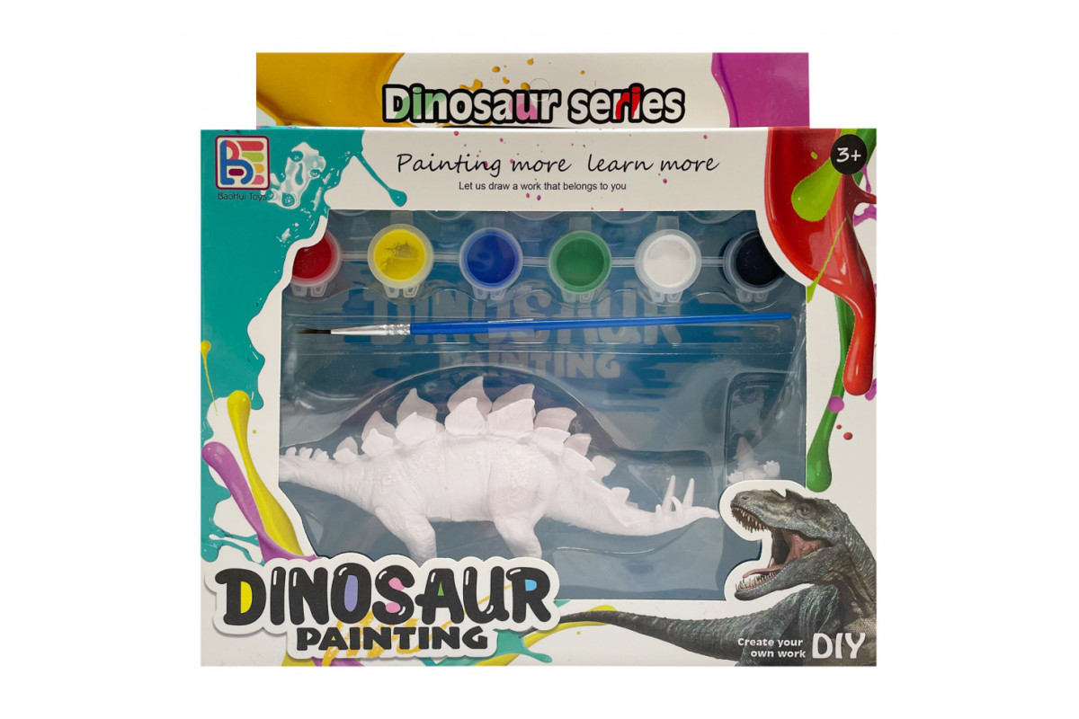Набор для творчества Гипсовая раскраска "Dinosaur" T55-2(Dinosaur2) 2 фигурки, краски 6 цветов Набор для творчества Гипсовая раскраска "Dinosaur" T55-2(Dinosaur2) 2 фигурки, краски 6 цветов