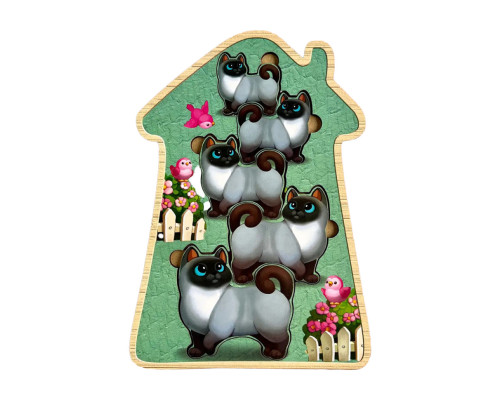 Настольная игра-сортер "Веселые котики" Ubumblebees (ПСФ066) PSF066 больше-меньше