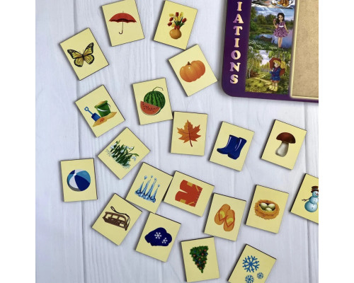 Деревянный пазл-вкладыш "Времена года" Ubumblebees (ПСД122) PSD122 сортер-ассоциации