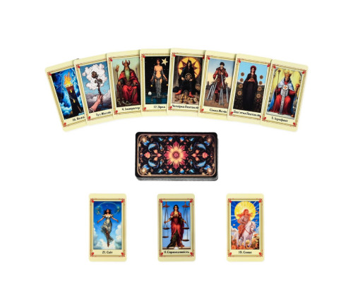 Гадальні карти Таро 30421 картка з посиланням на інструкцію 78 штук