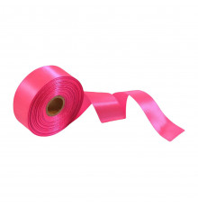 Атласна стрічка для рукоділля АБ-338, 2,5 см x 23 м, Малиновий