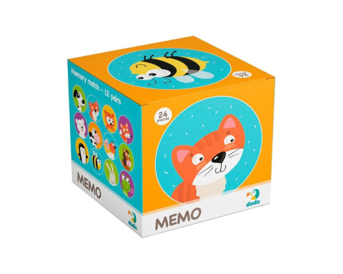 Детская настольная игра Мемо "Животные" DoDo 300145, 12 изображений