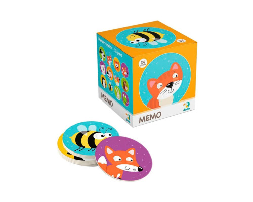 Детская настольная игра Мемо "Животные" DoDo 300145, 12 изображений