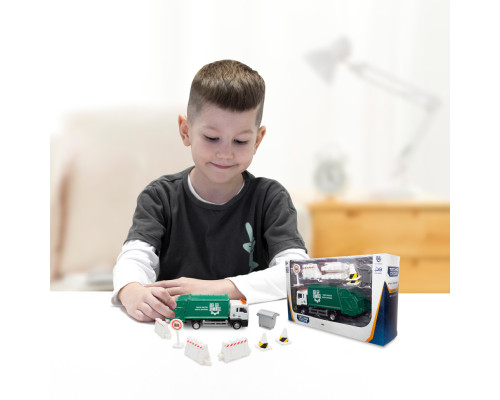 Ігровий набір "Сміттєвоз Мan" 250431U з аксесуарами, масштаб 1:64