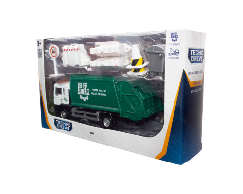 Ігровий набір "Сміттєвоз Мan" 250431U з аксесуарами, масштаб 1:64