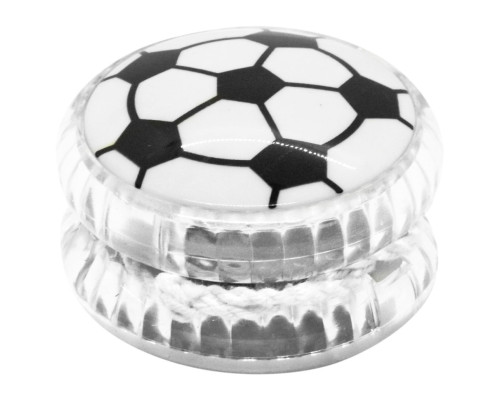 Дитяча іграшка Йо-йо "Футбольний м'яч" М 5641(White) 5,5 см, світло