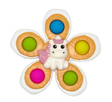 Детская погремушка-спинер с мягкими кнопками "Единорог" GZ-05-2