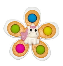 Детская погремушка-спинер с мягкими кнопками "Единорог" GZ-05-2