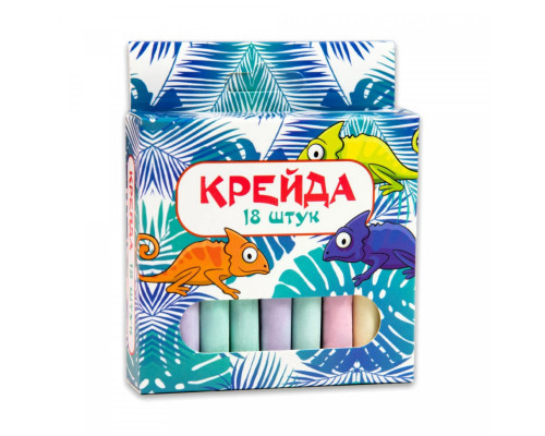 Крейда "Маленький круглий" 50107, 18 штук, різнокольорова