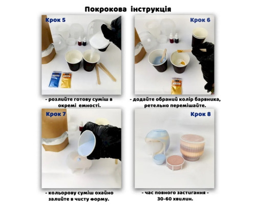 Набір для виготовлення підсвічника Яйце GP-006 з гіпсу, для початківців