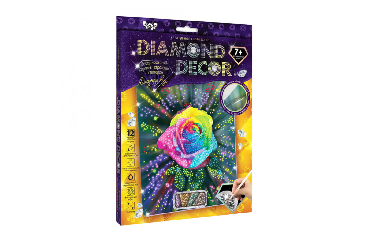 Набір креативної творчості Алмазна троянда DD-01-05 "DIAMOND DECOR"