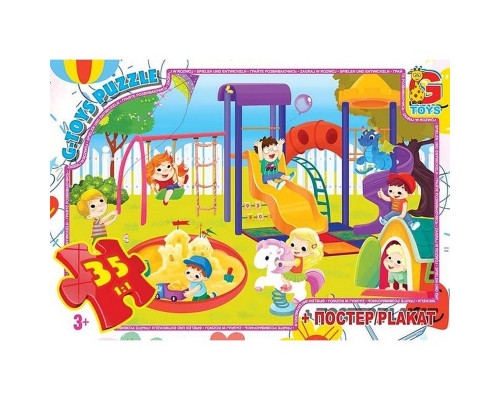 Дитячий пазл "Ігровий майданчик" GF10 постер 35 елементів