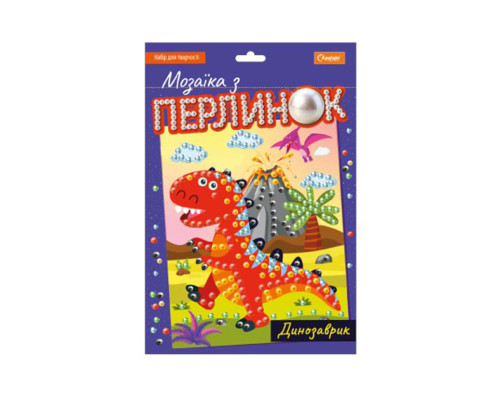 Детский набор для творчества "Мозаика из жемчуга динозаврик" НТ-38-04