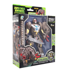 Дитячий робот-трансформер Justice Rhinos 168-82(Brown) робот-носоріг