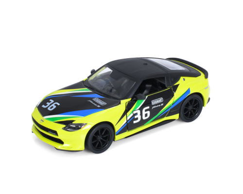 Машинка інерційна 2023 Nissan Fairlady Z KT5443WF(Yellow) 1:36, 12 см, відчиняються двері