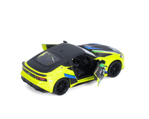 Машинка інерційна 2023 Nissan Fairlady Z KT5443WF(Yellow) 1:36, 12 см, відчиняються двері