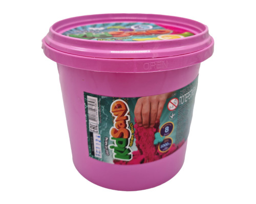 Набір креативної творчості "Кінетичний пісок" KidSand" KS-01-01 відро 1000г Рожевий