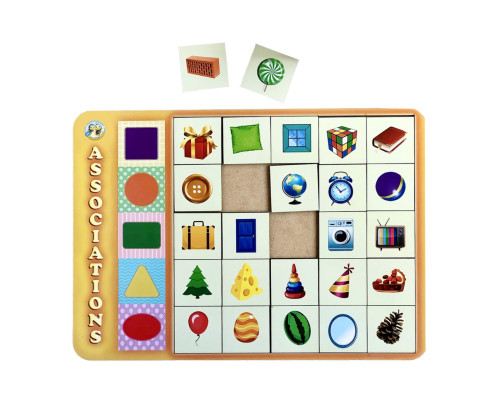 Деревянный пазл-вкладыш "Геометрические фигуры" Ubumblebees (ПСД097) PSD097 сортер-ассоциации