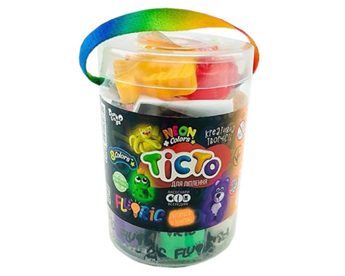 Креативна творчість "Тісто для ліплення FLUORIC" TMD-FL-8-01U 8 кольорів