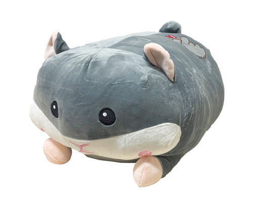 Дитяча м'яка іграшка "Хом'як" L1121(Grey) іграшка з пледом, розмір 50 см